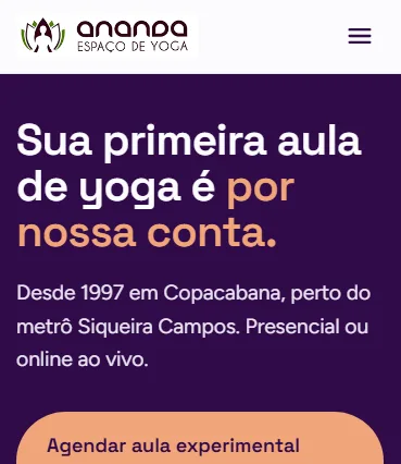 Site novo entregue, versão mobile